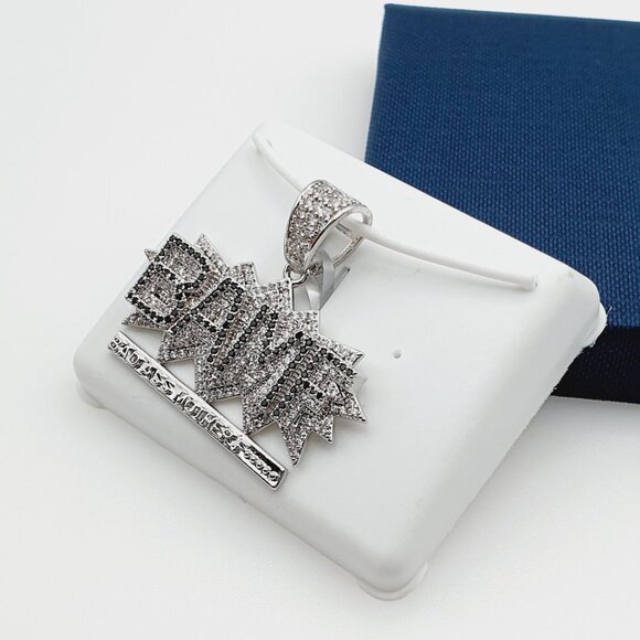 "925 Sterling Silver Plated CZ Pendant, INUS1BR285 - Picture 4 of 9